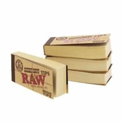 RAW Wide Tips Perforate: Filtri larghi e perforati per un'esperienza di fumo personalizzata e fluida.