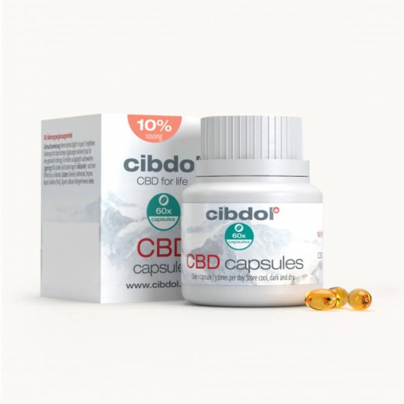 Capsule CBD Softgel 10% di Cibdol - Capsule di CBD di alta qualità con una concentrazione del 10%. Sperimenta la comodità del CBD in pratiche capsule di Cibdol.