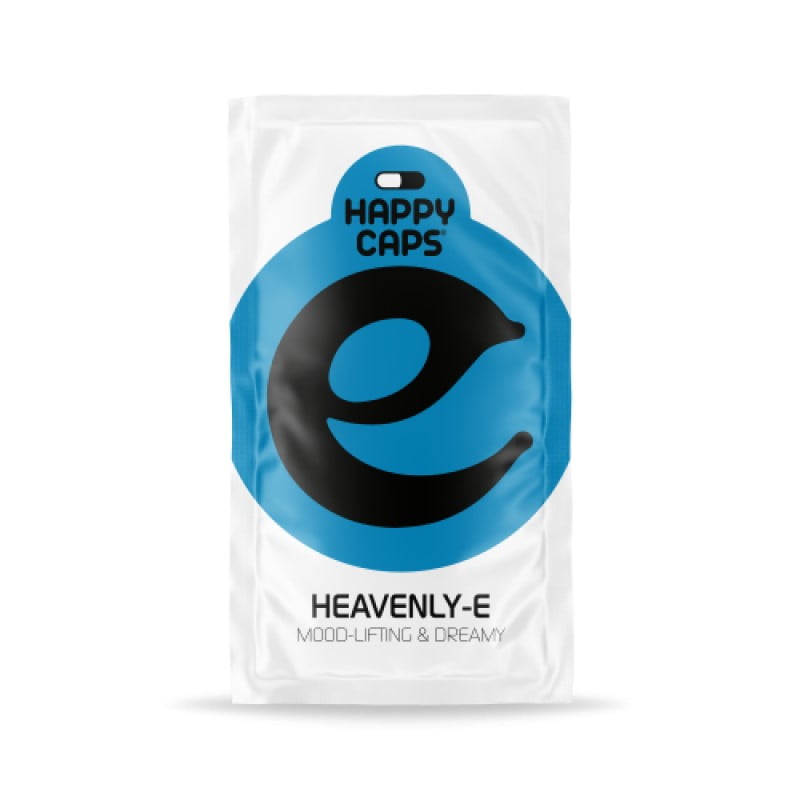 Heavenly-E di Happy Caps - Scopri una sensazione di rilassamento celestiale e di pace interiore con le capsule Heavenly-E. Un modo naturale per ridurre lo stress e goderti il momento.