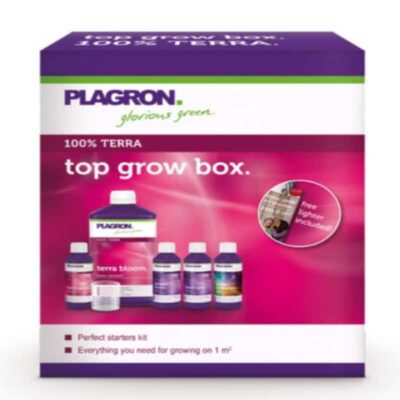 Top Grow Box 100% Terra di Plagron: Set completo di nutrienti per una crescita e fioritura ottimale delle piante sulla terra.