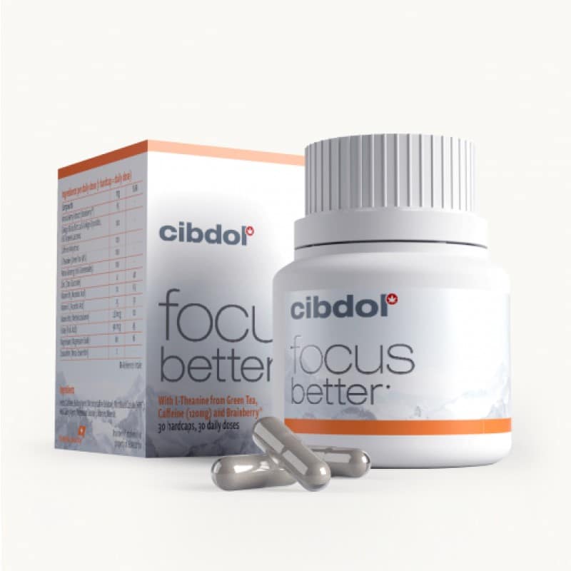 Capsule Focus Better di Cibdol - Migliora la tua concentrazione e focalizzazione con queste capsule di alta qualità. Scopri i benefici delle capsule Focus Better.