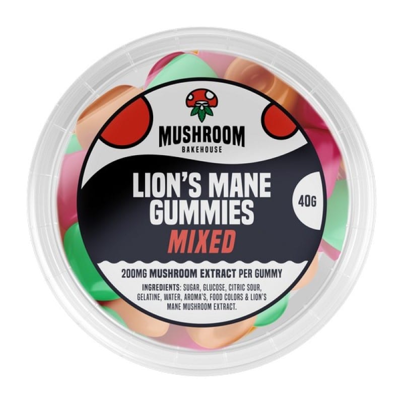Lion's Mane Gummies di Mushroom Bakehouse: Aggiungi un tocco gustoso e nutriente alla tua dieta con le gummies al fungo Lion's Mane di Mushroom Bakehouse. Supporta la tua salute cognitiva in modo delizioso.