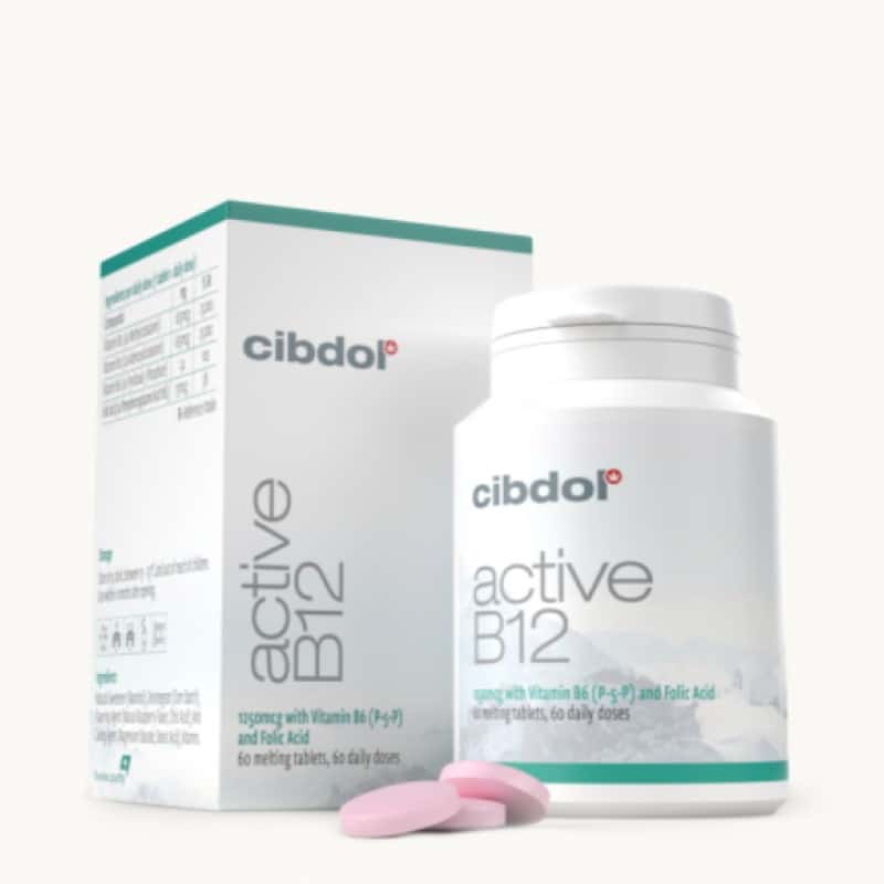 Active B12 di Cibdol - Una formula avanzata con vitamina B12 attiva. Supporta il tuo benessere con i supplementi Active B12 di Cibdol.