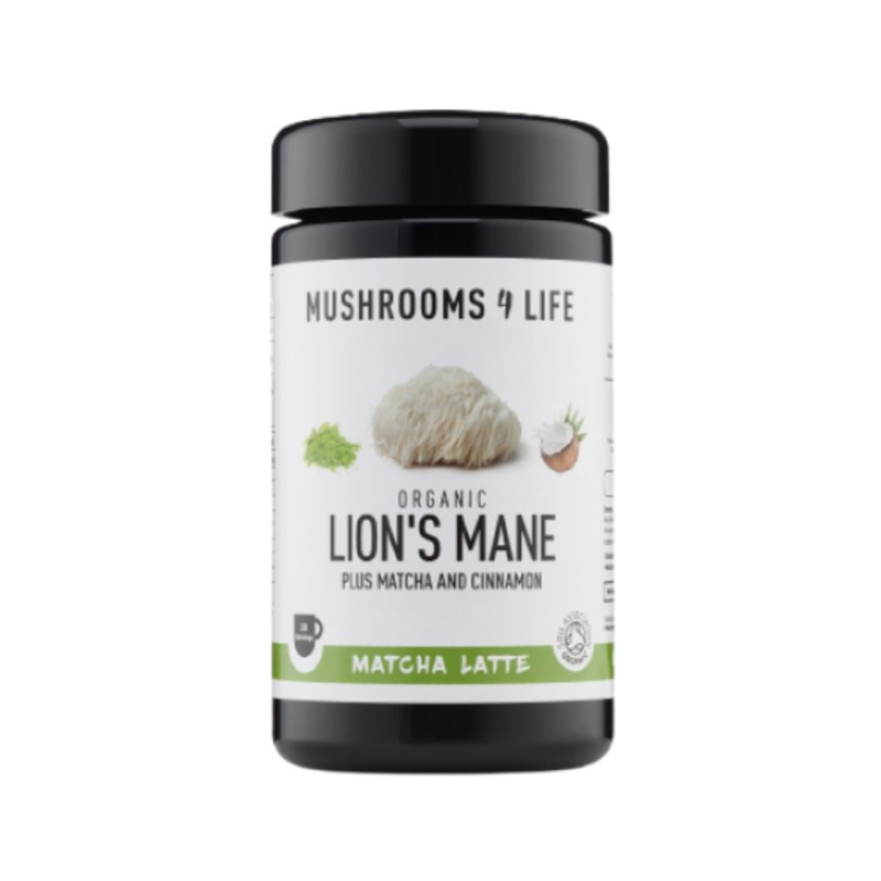 Latte al Matcha e Lion's Mane di Mushrooms4Life con un contenuto di 110 grammi