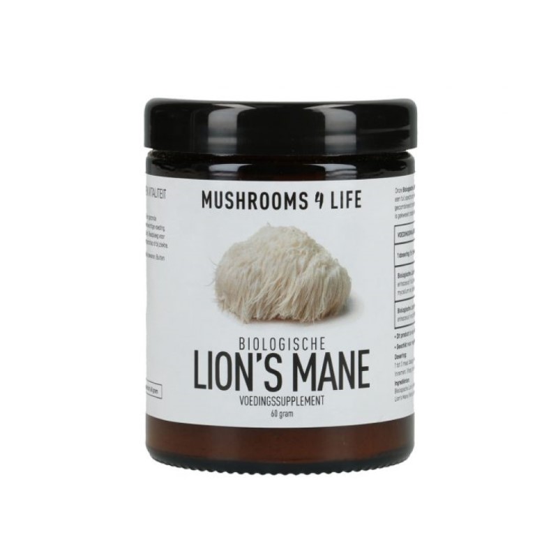 Polvere di Lion's Mane di Mushrooms4Life con un contenuto di 60 grammi