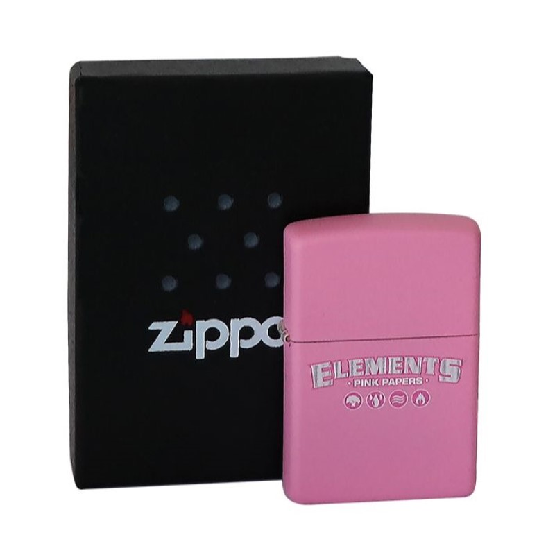 Accendino Zippo rosa in collaborazione con Elements